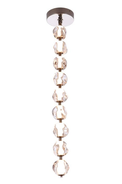 Jackie 9 Light LED Pendant in Polished Nickel Pendant Craftmade