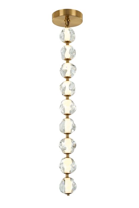 Jackie 9 Light LED Pendant in Satin Brass Pendant Craftmade