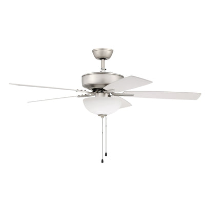 52" Pro Plus 211 in Brushed Nickel w/ White Blades Ceiling Fan CRAFTMADE