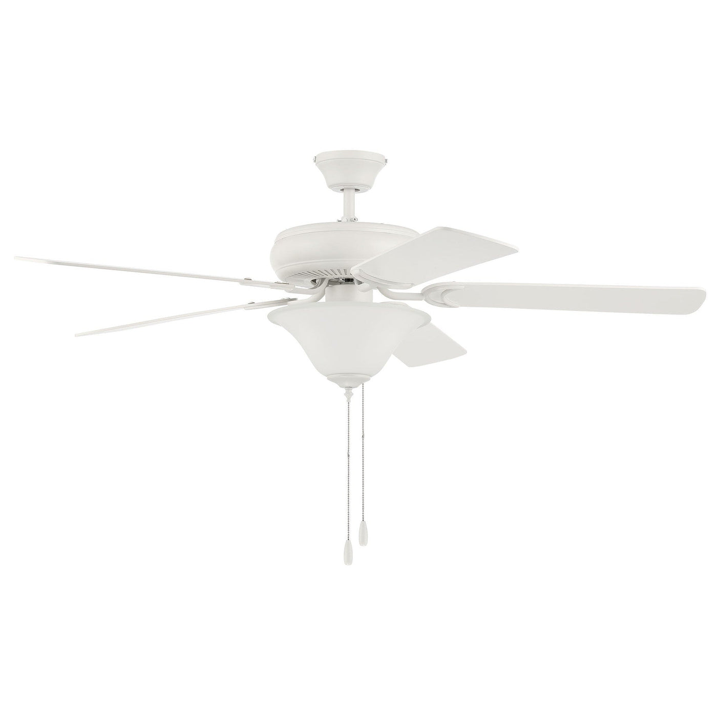 52" Decorator's Choice 2 Light in Matte White w/ Matte White Blades Ceiling Fan CRAFTMADE