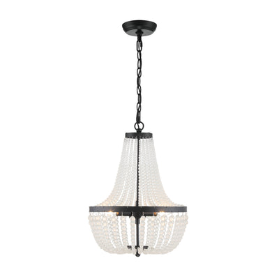 Rylee 3 Light Matte Black Mini Chandelier Chandelier Crystorama