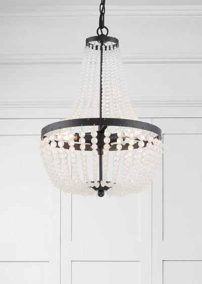 Rylee 3 Light Matte Black Mini Chandelier Chandelier Crystorama