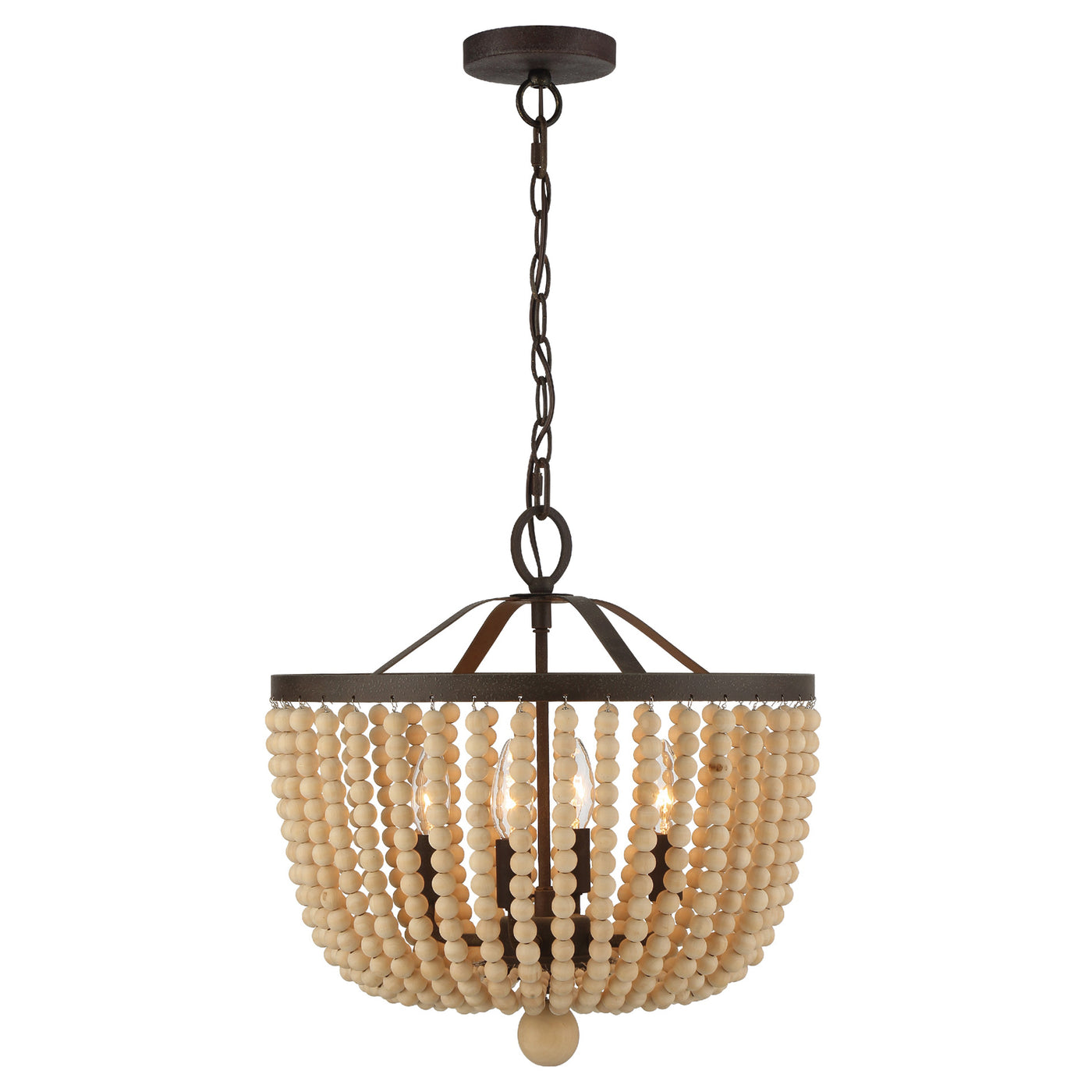 Rylee 4 Light Forged Bronze Mini Chandelier Chandelier Crystorama