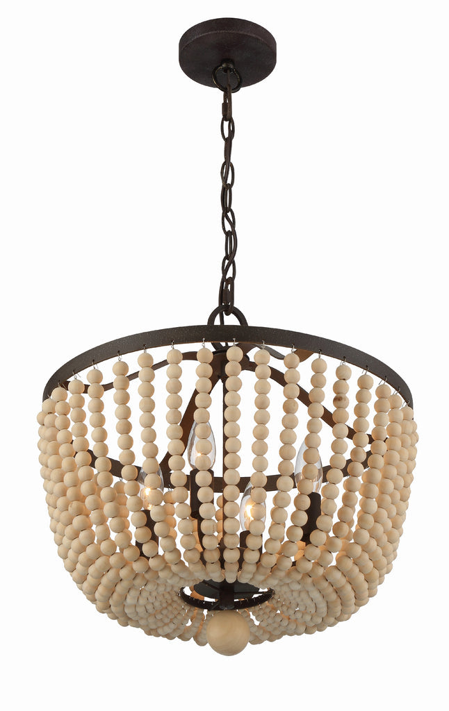 Rylee 4 Light Forged Bronze Mini Chandelier Chandelier Crystorama