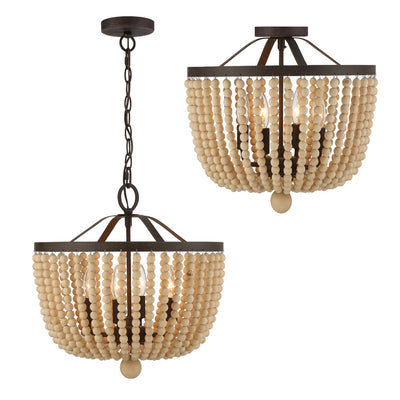 Rylee 4 Light Forged Bronze Mini Chandelier Chandelier Crystorama