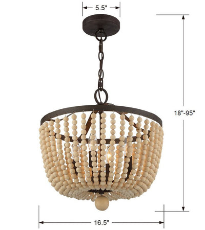 Rylee 4 Light Forged Bronze Mini Chandelier Chandelier Crystorama