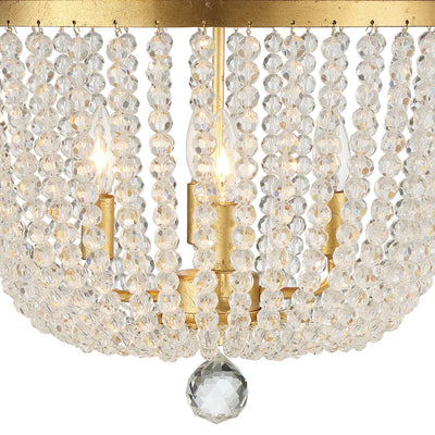 Rylee 4 Light Antique Gold Mini Chandelier Chandelier Crystorama