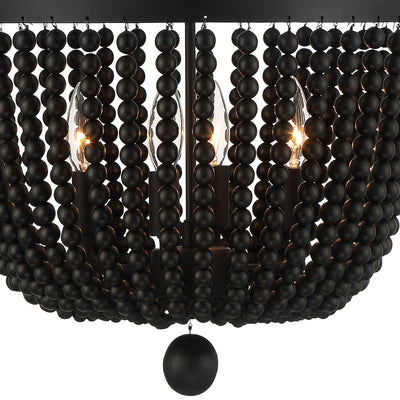 Rylee 4 Light Matte Black Mini Chandelier Chandelier Crystorama