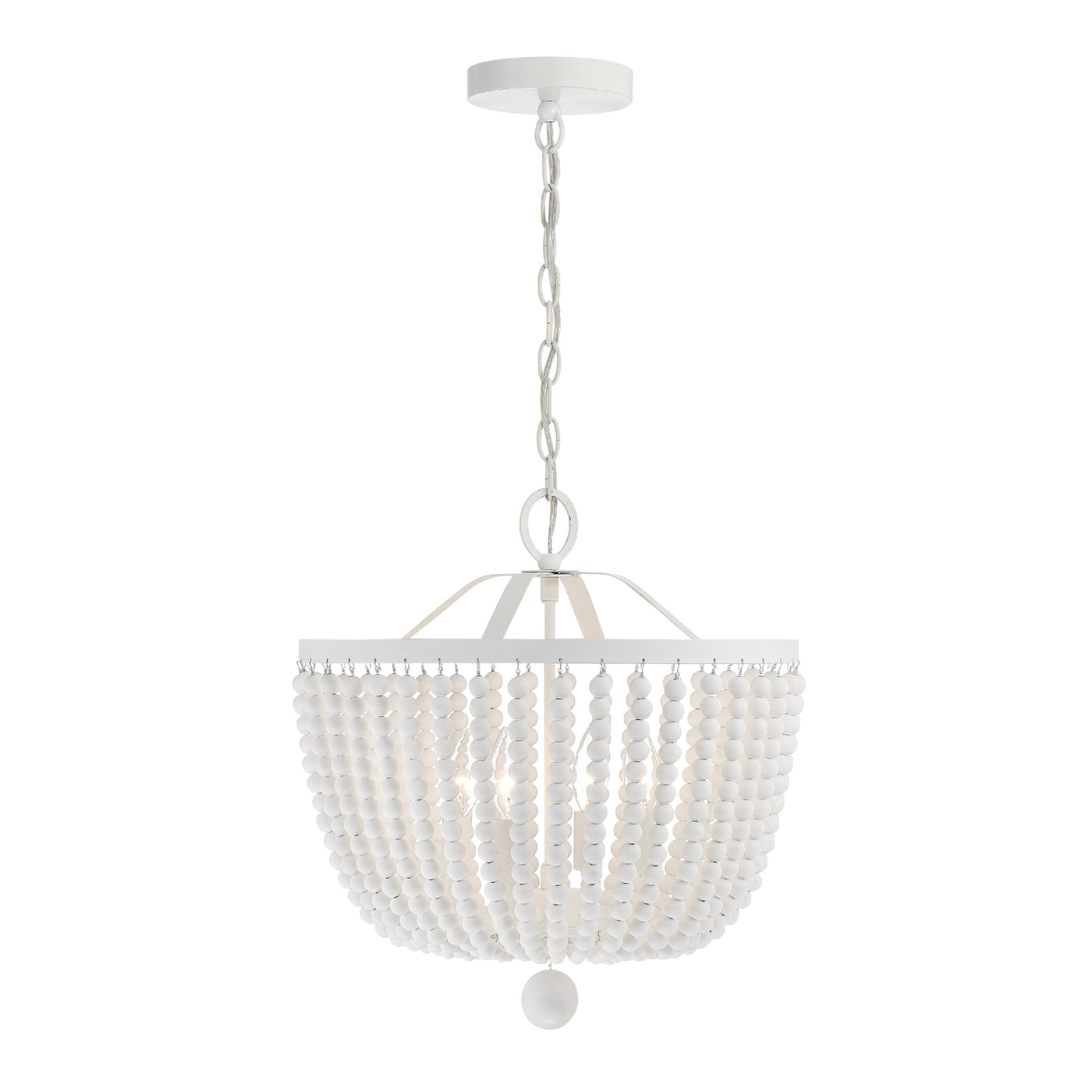 Rylee 4 Light Matte White Mini Chandelier Chandelier Crystorama