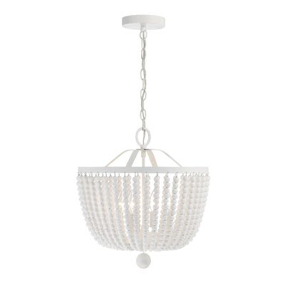 Rylee 4 Light Matte White Mini Chandelier Chandelier Crystorama