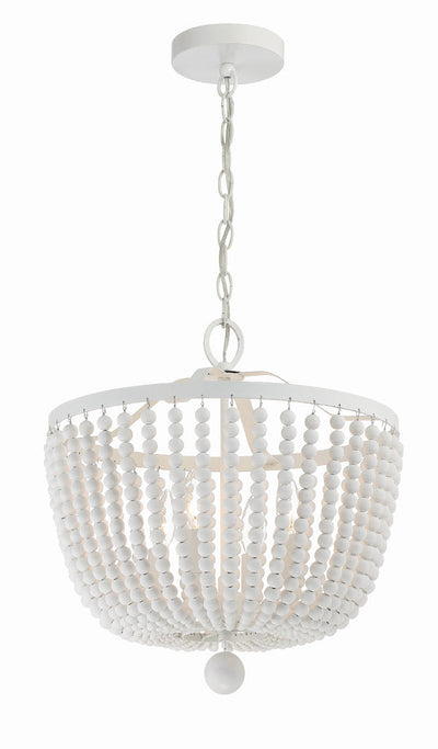 Rylee 4 Light Matte White Mini Chandelier Chandelier Crystorama