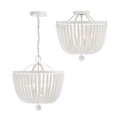 Rylee 4 Light Matte White Mini Chandelier Chandelier Crystorama