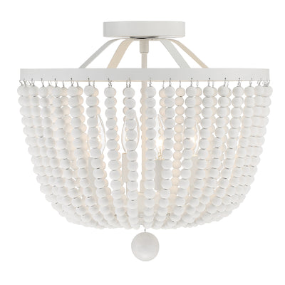 Rylee 4 Light Matte White Semi Flush Mount Semi Flush Crystorama