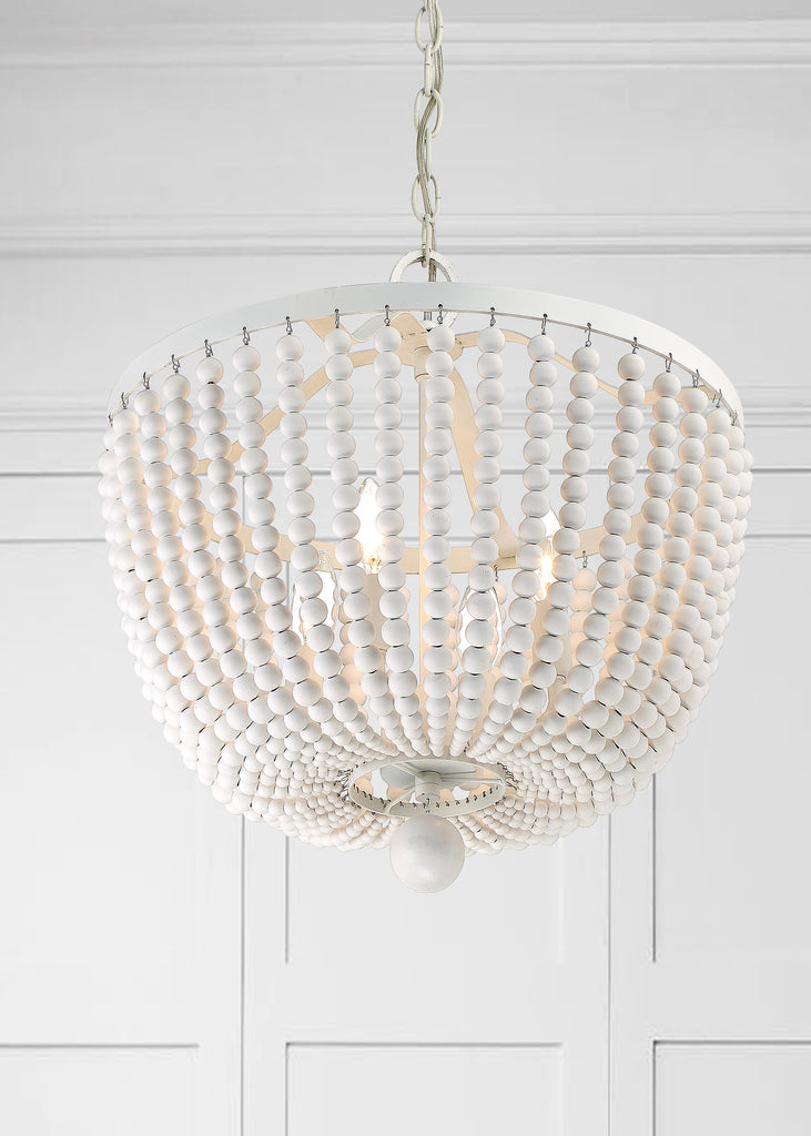 Rylee 4 Light Matte White Mini Chandelier Chandelier Crystorama