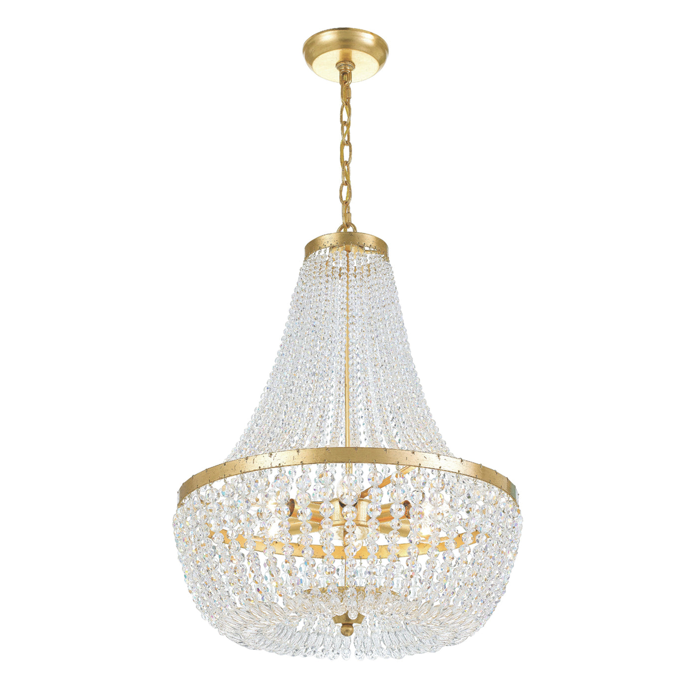 Rylee 6 Light Antique Gold Chandelier Chandelier Crystorama