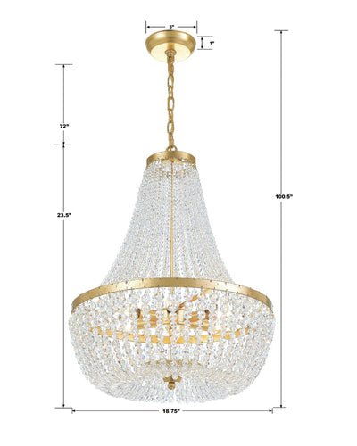 Rylee 6 Light Antique Gold Chandelier Chandelier Crystorama