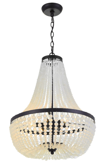 Rylee 6 Light Matte Black Chandelier Chandelier Crystorama