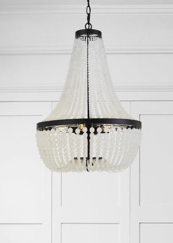 Rylee 6 Light Matte Black Chandelier Chandelier Crystorama