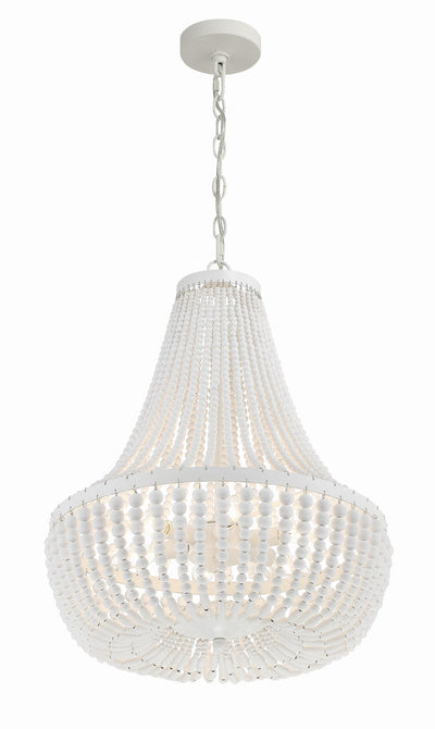 Rylee 6 Light Matte White Chandelier Chandelier Crystorama