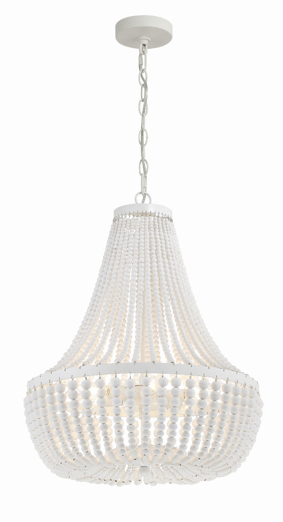 Rylee 6 Light Matte White Chandelier Chandelier Crystorama