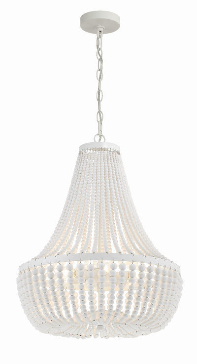 Rylee 6 Light Matte White Chandelier Chandelier Crystorama