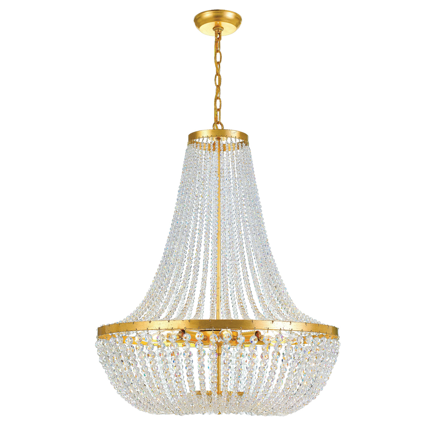 Rylee 8 Light Antique Gold Chandelier Chandelier Crystorama