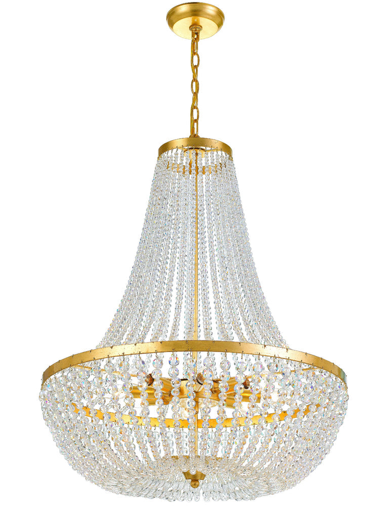 Rylee 8 Light Antique Gold Chandelier Chandelier Crystorama