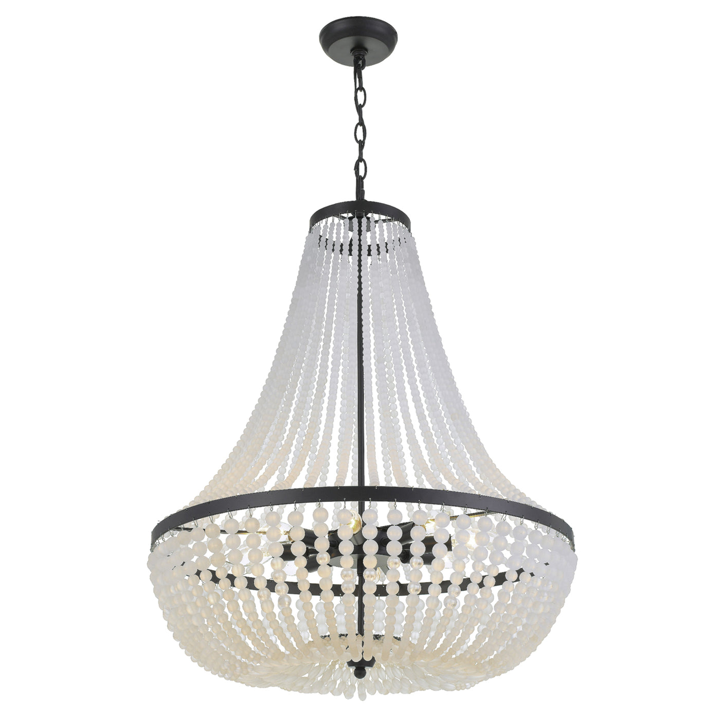 Rylee 8 Light Matte Black Chandelier Chandelier Crystorama