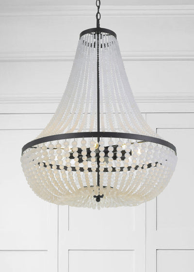 Rylee 8 Light Matte Black Chandelier Chandelier Crystorama