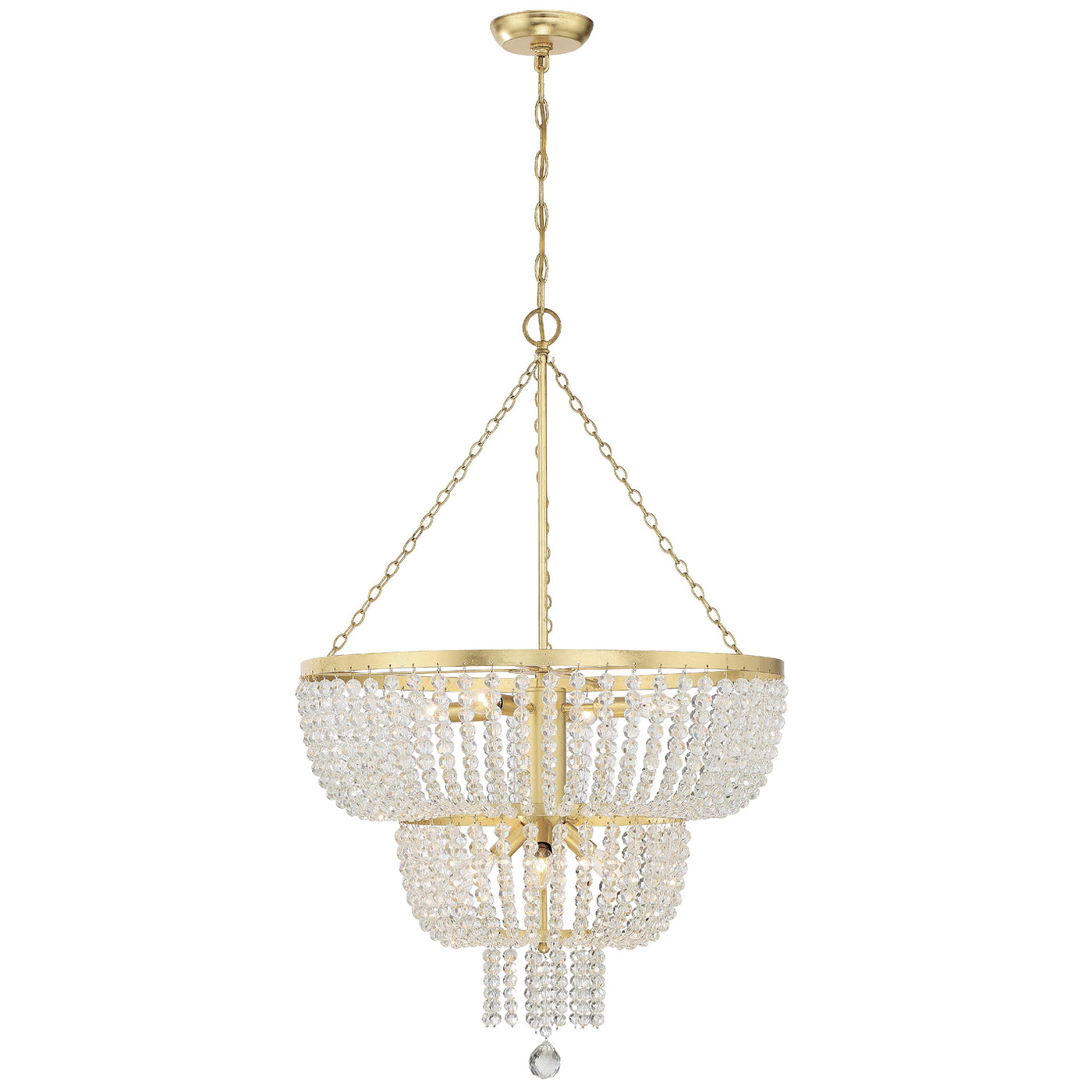 Rylee 8 Light Antique Gold Chandelier Chandelier Crystorama