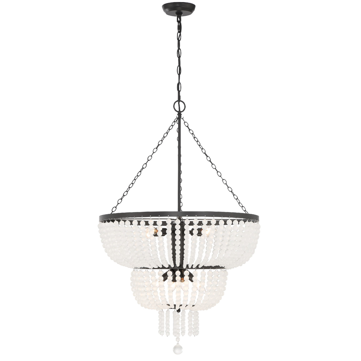 Rylee 8 Light Matte Black Chandelier Chandelier Crystorama