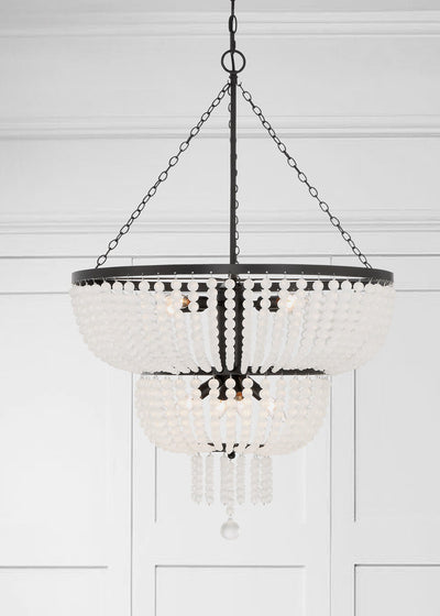 Rylee 8 Light Matte Black Chandelier Chandelier Crystorama