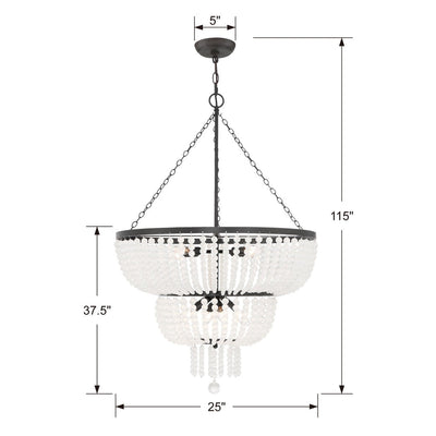 Rylee 8 Light Matte Black Chandelier Chandelier Crystorama