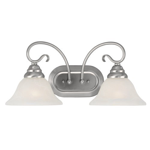 2 Light Brushed Nickel Bath Light Wall Sconce Livex