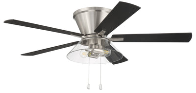 52" Insight Brushed Nickel Finish, Black Walnut/Greywood Blades, Integrated Light kit Included Ceiling Fan CRAFTMADE