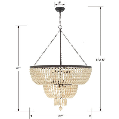 Rylee 12 Light Forged Bronze Chandelier Chandelier Crystorama