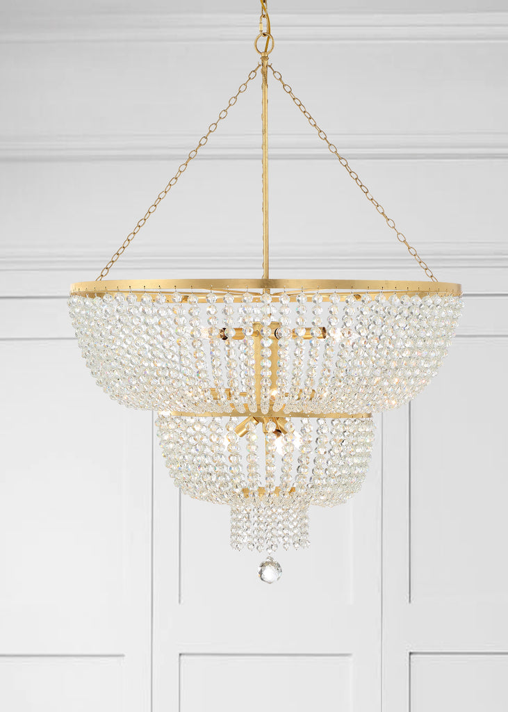 Rylee 12 Light Antique Gold Chandelier Chandelier Crystorama