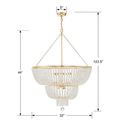 Rylee 12 Light Antique Gold Chandelier Chandelier Crystorama