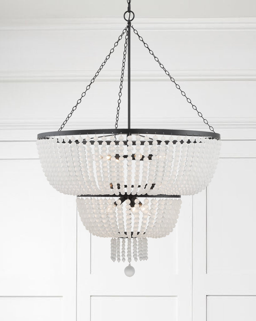 Rylee 12 Light Matte Black Chandelier Chandelier Crystorama