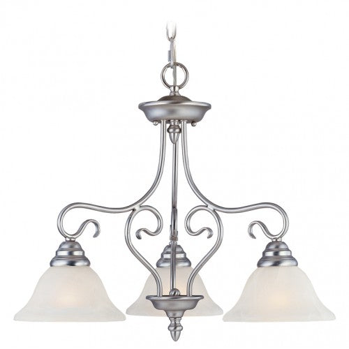 3 Light Brushed Nickel Chandelier Chandelier Livex