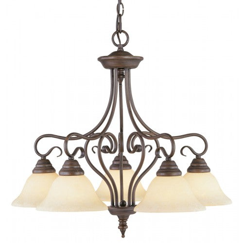 5 Light Imperial Bronze Chandelier Chandelier Livex