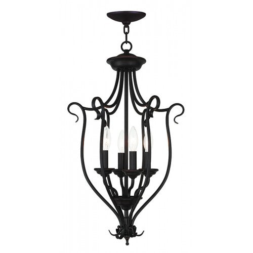 4 Light Bronze Foyer Chandelier Chandelier Livex