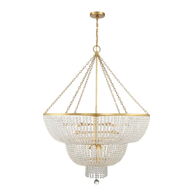 Rylee 15 Light Antique Gold Chandelier Chandelier Crystorama