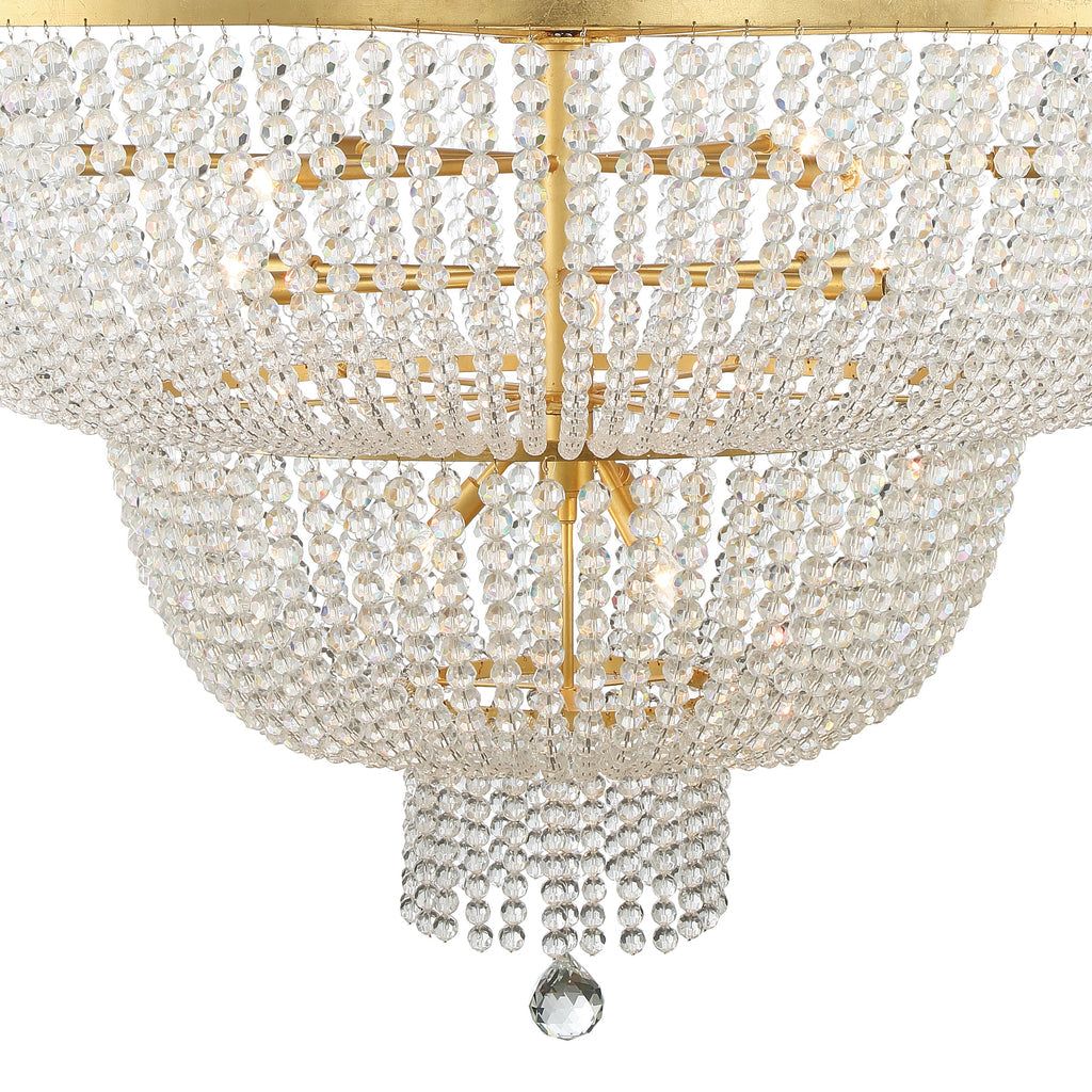 Rylee 15 Light Antique Gold Chandelier Chandelier Crystorama