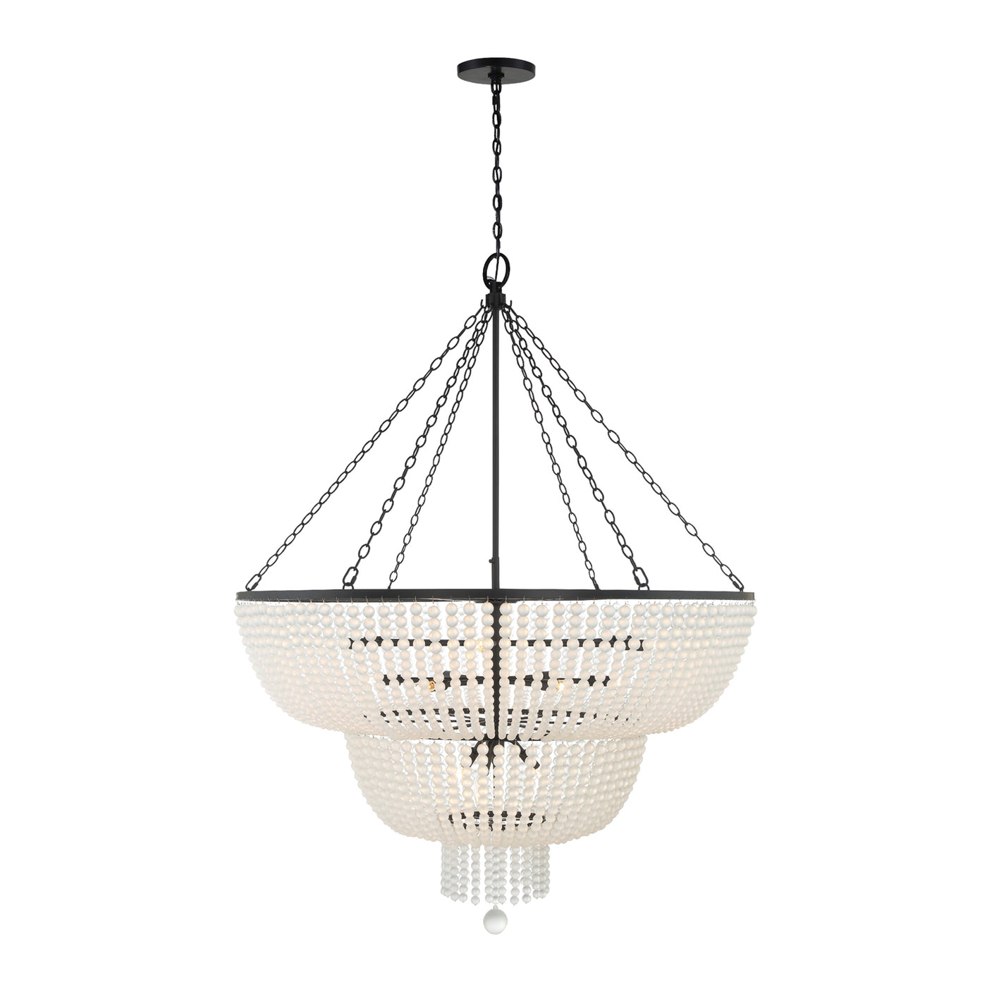 Rylee 15 Light Matte Black Chandelier Chandelier Crystorama