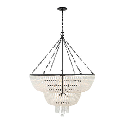 Rylee 15 Light Matte Black Chandelier Chandelier Crystorama