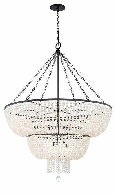 Rylee 15 Light Matte Black Chandelier Chandelier Crystorama