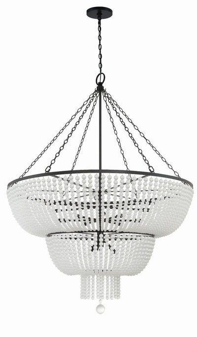 Rylee 15 Light Matte Black Chandelier Chandelier Crystorama