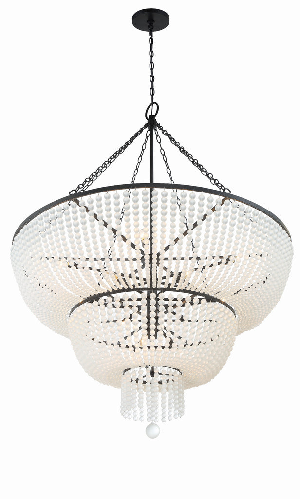 Rylee 15 Light Matte Black Chandelier Chandelier Crystorama