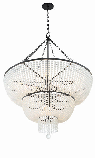 Rylee 15 Light Matte Black Chandelier Chandelier Crystorama